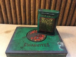 Antique - SAMPLE SIZE - Lucky Strike Half and Half Tobacco & Cigarette Tins 3