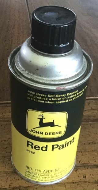 Vintage John Deere Paint Spray Enamel Can 11 3/4 Oz Red