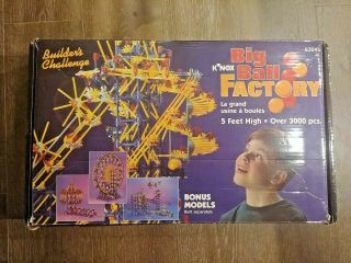 Knex Big Ball Factory Complete Set W Box & Instructions 1995 K 