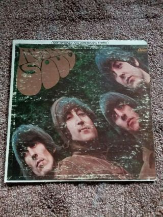 1965 The Beatles " Rubber Soul " Vintage Vinyl Record Album