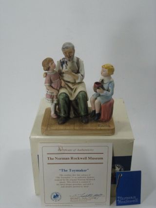 1979 The Toymaker Norman Rockwell Museum Figurine,  Box