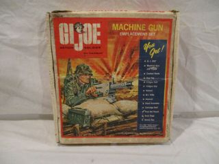 Vintage 1965 Hasbro G.  I.  Joe Machine Gun Emplacement Set Box Only