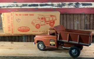 Vintage 1956 Tonka Toys Hydraulic Dump Truck 180 - 6 Dual Wheels,  With Bo