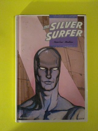 The Silver Surfer Parable By Stan Lee - Moebius 1988 Hardcover Marvel Comics.
