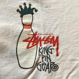 Vintage Stussy King Pin Gear T Shirt Size Xxl 90s Black Tag Made In Usa