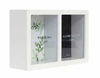 WEDDING MONEY BOX SAVINGS Piggy Bank Fund Honeymoon Change Box Engagement Gift 2