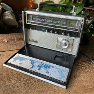 Vintage Sony Crf - 5100 Earth Orbiter 10 Band Short Wave Radio Receiver -