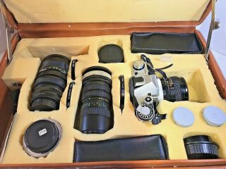 Vintage Canon Ae - 1 Slr Film Camera Kit.  With