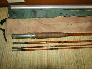 Fe Thomas Special Split Bamboo Fly Rod 9 1/2 Ft.  Marked 2 On Butt Made In 1912