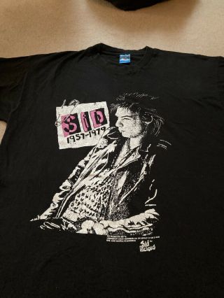 Vintage 1990s Sid Vicious Memorial Shirt Xl Sex Pistols Nancy Punk Band