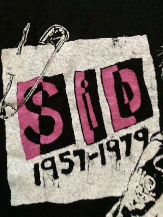 Vintage 1990s Sid Vicious Memorial Shirt XL Sex Pistols Nancy Punk Band 2