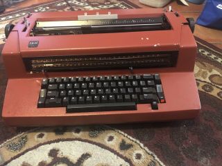 Red Ibm Correcting Selectric 3 Electric Typewriter Iii Vintage Ribbion Neede