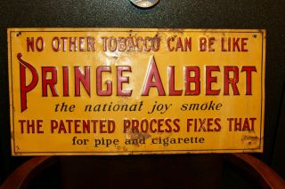 Vintage Prince Albert 12 " X 24 " Metal Embossed Sign No.  3 Collectable