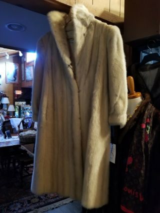 Vintage Blond Full Length Mink Coat - Vintage Classic Fur - Small