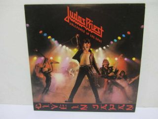 Judas Priest - Unleashed In The East (columbia,  1979) Vinyl Lp Ex