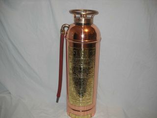 Vintage Copper Soda Acid Fire Extingusher " W.  S.  Nott "