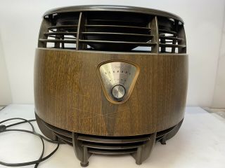 Vintage Sears 360° Hassock Floor Fan,  4 - Speed,  Model 317.  80220 Wood Grain