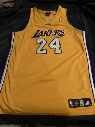 Vintage Adidas Authentic Kobe Bryant 24 Los Angeles Lakers Jersey Size 52 2xl