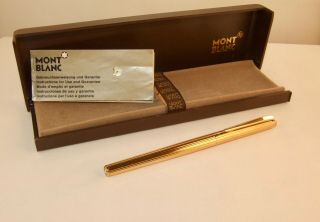 Vintage Montblanc Noblesse Fountain Pen - Gold Plated - Orig 