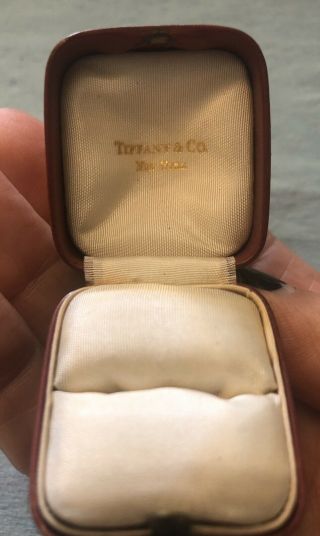 Rare Vintage Antique Leather Tiffany & Co Jewelry Presentation Box 1 1/4 X1 1/4
