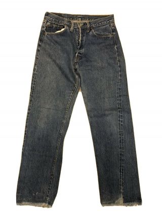 Levis 501 Redline Made In Usa Selvedge Jeans Sz 30 Single Stitch Vintage 70s