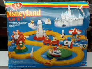 Vintage Disneyland Playset 1986 Playmates 36 Pc Disney Toy Train Set