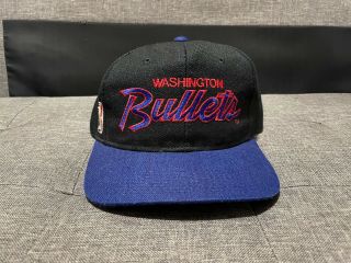 Washington Bullets Vintage 90s Sports Specialties Nba Wool Script Snapback Hat