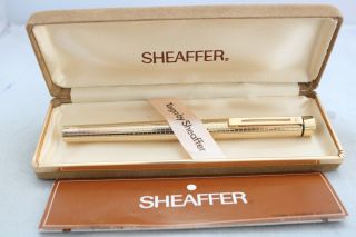 Vintage (c1976 - 79) Sheaffer Targa No.  1007 Chequered Gold Plated Fountain Pen
