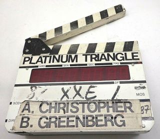 Vintage Platinum Triangle Electronic Movie Film Clap Board Clapperboard Clapper 2