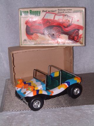 Alps Vintage Tin Dune Buggy Fully Operational With Duel Action & Box