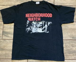 Vtg The Sopranos T - Shirt Size Large Neighborhood Watch Tv Promo Mafia Gangster