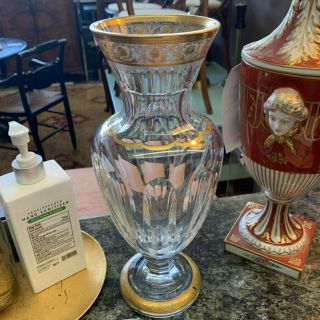 Antique St.  Louis Thistle Crystal Vase
