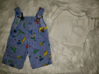 Cabbage Patch Kid - Htf Dino Overalls/ Shirt - Clothes