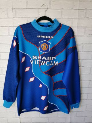 Manchester United 1995 - 1997 Goalkeeper Umbro Vintage Football Shirt Large