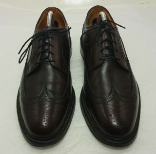Vtg Florsheim Royal Imperial 96624 Kenmoor Brown Long Wing Oxford Shoes 10 D