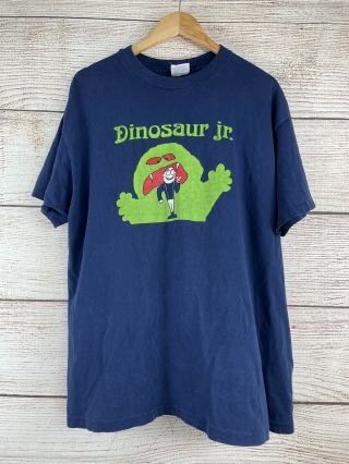 Vtg 90s Dinosaur Jr.  Monster Green Mind Navy Blue Single Stitch T - Shirt Size Xl