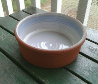 Vintage Denis Vibert,  Maine,  Red Clay / Blue Glaze,  7.  5 " Bowl,  Rare