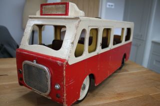 Antique Wooden School Bus Hand Made Patina Vintage Toy Vehicle Vintage Large