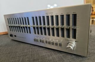 Sansui Se - 7 10 Band Vintage Stereo Graphic Equalizer Silver Face 1 Day Nr
