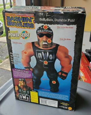 VINTAGE 1998 Hollywood Hulk Hogan WCW Bashin Brawlers Talking Plush Doll NWO IOB 2