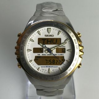Vintage Seiko Macchina Sportiva Giugiaro World Watch H021 - 803a Digiana Chrono