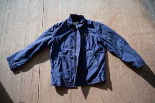 Vintage Us Navy Blue Deck Jacket Utility Vietnam War Usn Size 38r