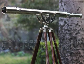 Nautical Anchor Master Brass Telescopes Floor Standing Adjustable Vintage Scope