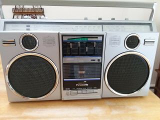 Vintage Panasonic Cassette Recorder Radio 1980’s Boom Box Ghetto Blaster Rx - 5050