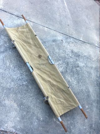 Vintage Us Army Ww2 Medical Stretcher Made By Zimmer - Thomson Corp.  August 1942