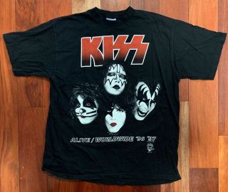Kiss Vintage Alive Never Worn Worldwide 1996 Concert T - Shirt Size X - Large Tee