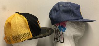 2 - Kent Patch hats caps K Products Made in USA Snapback 1 - Mesh 1 - Denim Vtg 2