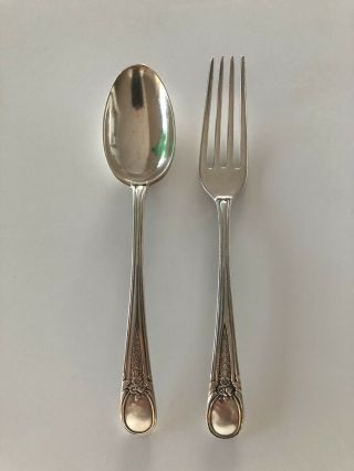 Vintage Georg Jensen Usa Sterling Silver Fork And Spoon