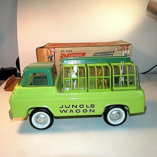Vintage Nylint Pressed Steel Jungle Wagon 9000 Green Truck W/ Box Usa Vg