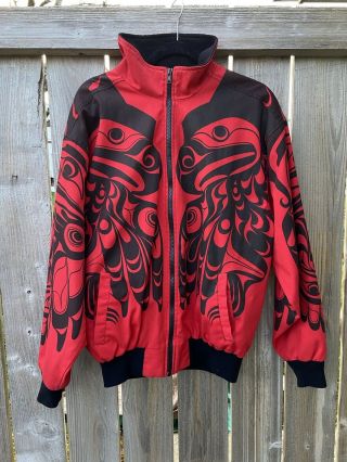 Vintage Nytom Red & Black Neah Bay Jacket Sz L